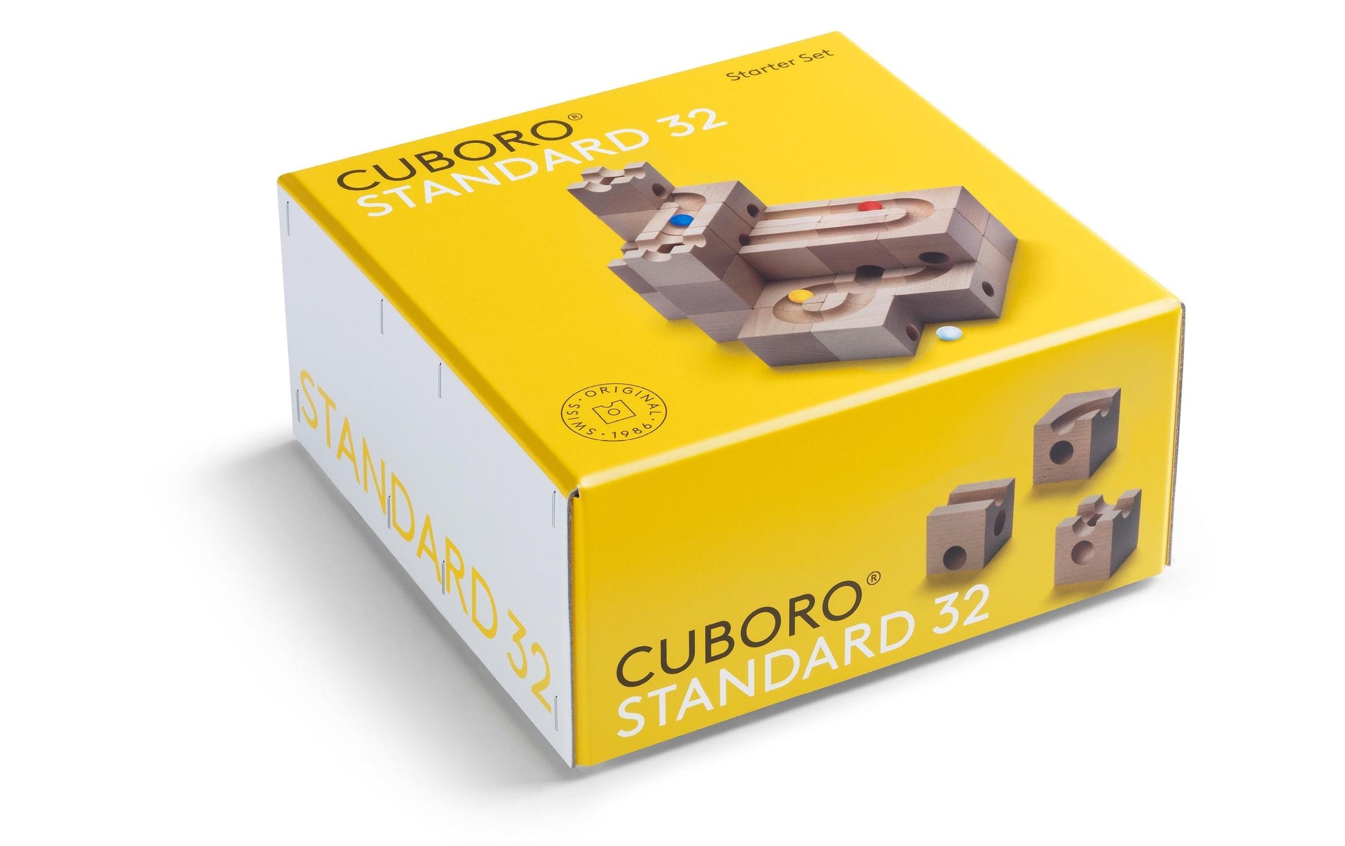 Cuboro Standard 32 Stapelblöcke – 37-teilig – ab 5 Jahren – Buche