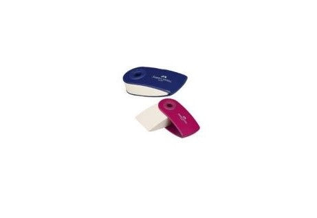 Faber-Castell Radiergummi SLEEVE MINI – PVC-frei, farbig sortiert, 54 × 25 × 13 mm, 2 Stk.