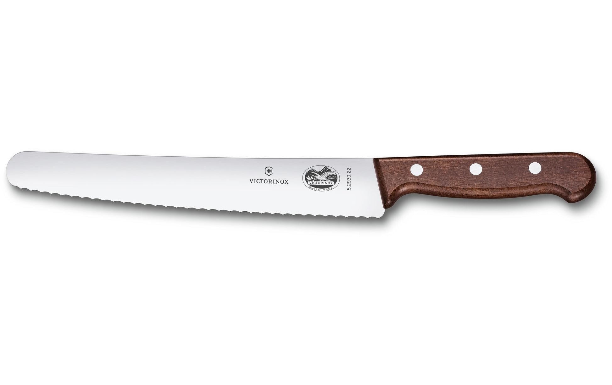 Victorinox Brotmesser – Stahl, Wellenschliff, 22 cm, Braun