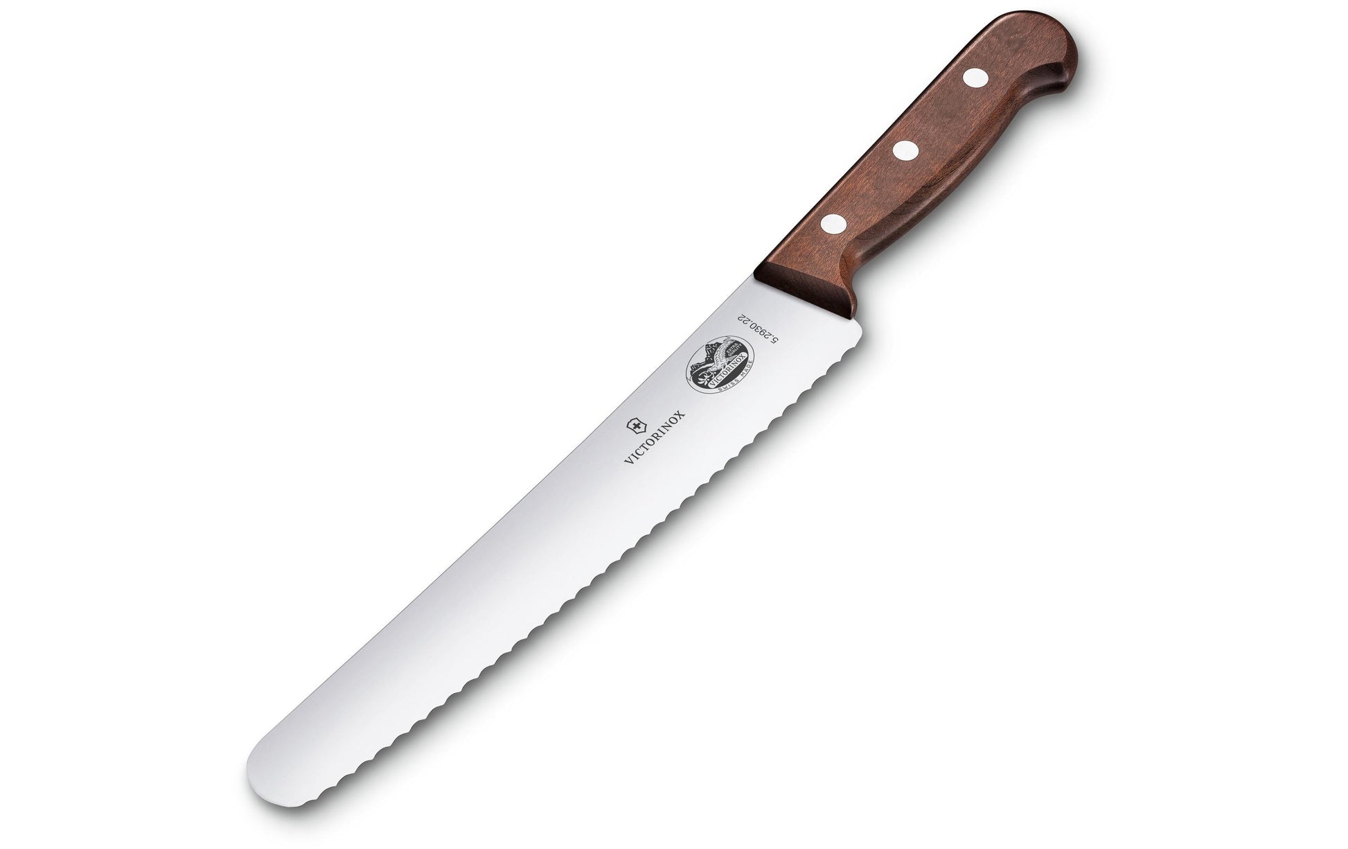 Victorinox Brotmesser – Stahl, Wellenschliff, 22 cm, Braun