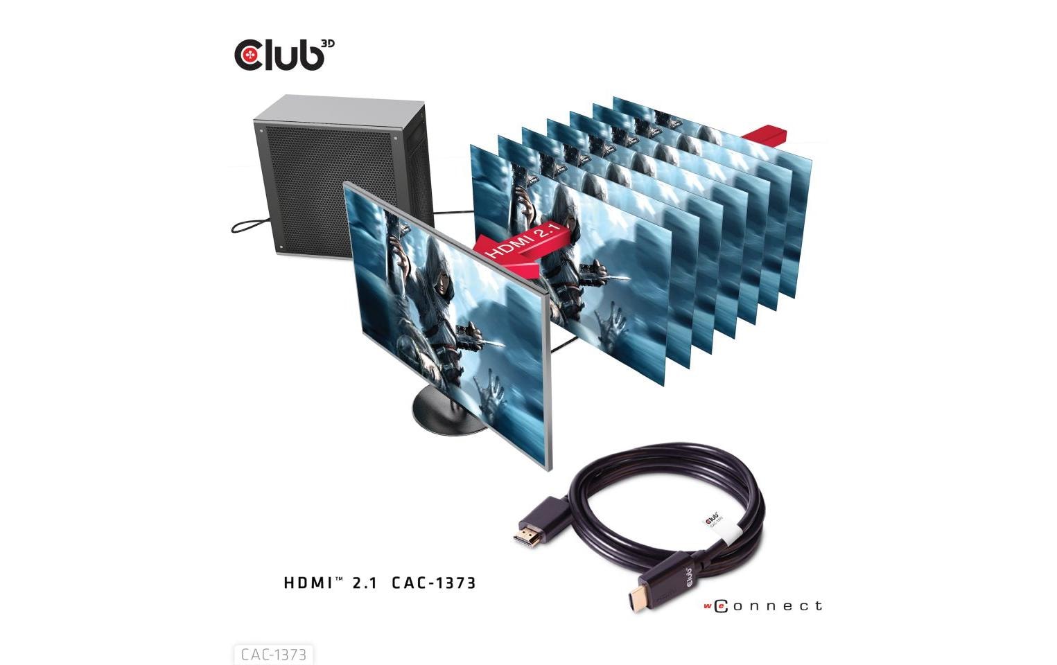 CLUB3D HDMI Kabel HDMI 2.1 – 8K 60 Hz – 3 m