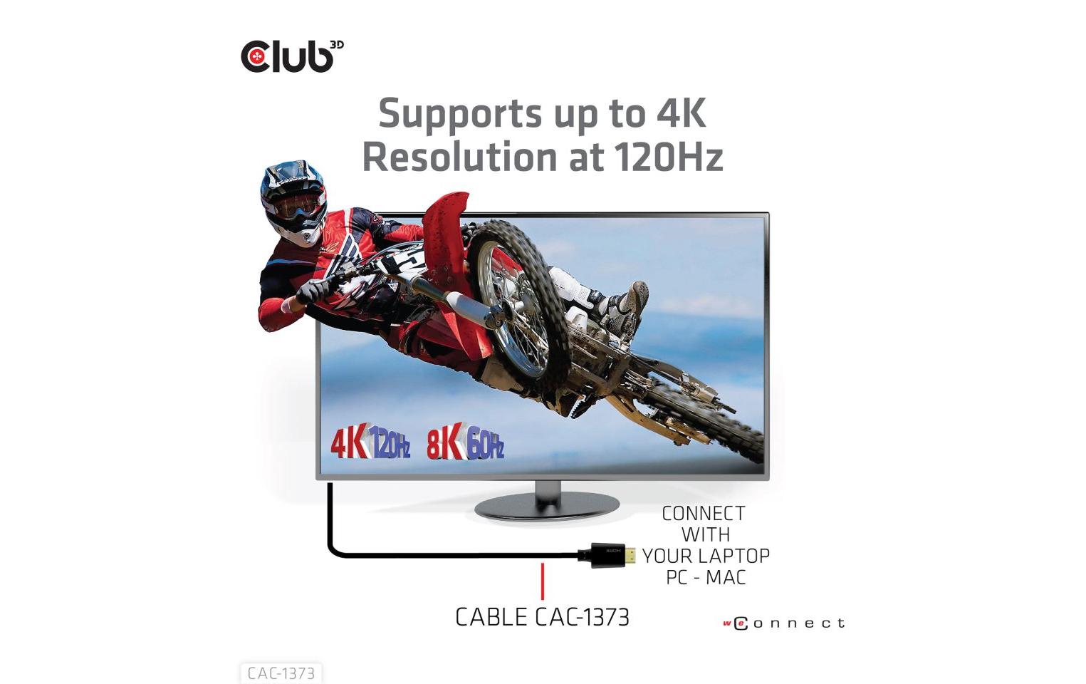 CLUB3D HDMI Kabel HDMI 2.1 – 8K 60 Hz – 3 m