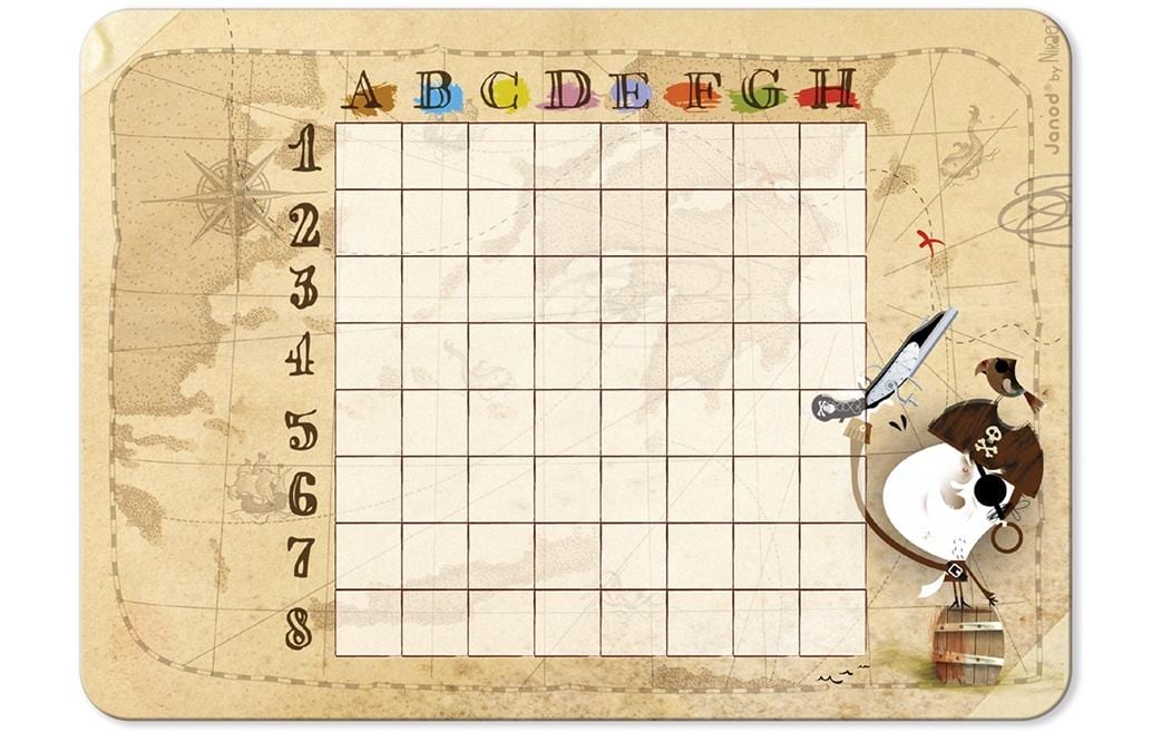 JANOD Seeschlacht Piraten – Strategiespiel, 2 Spieler, ab 5 Jahren, 15 Min., DE/EN/FR/IT/NL/ES/RU