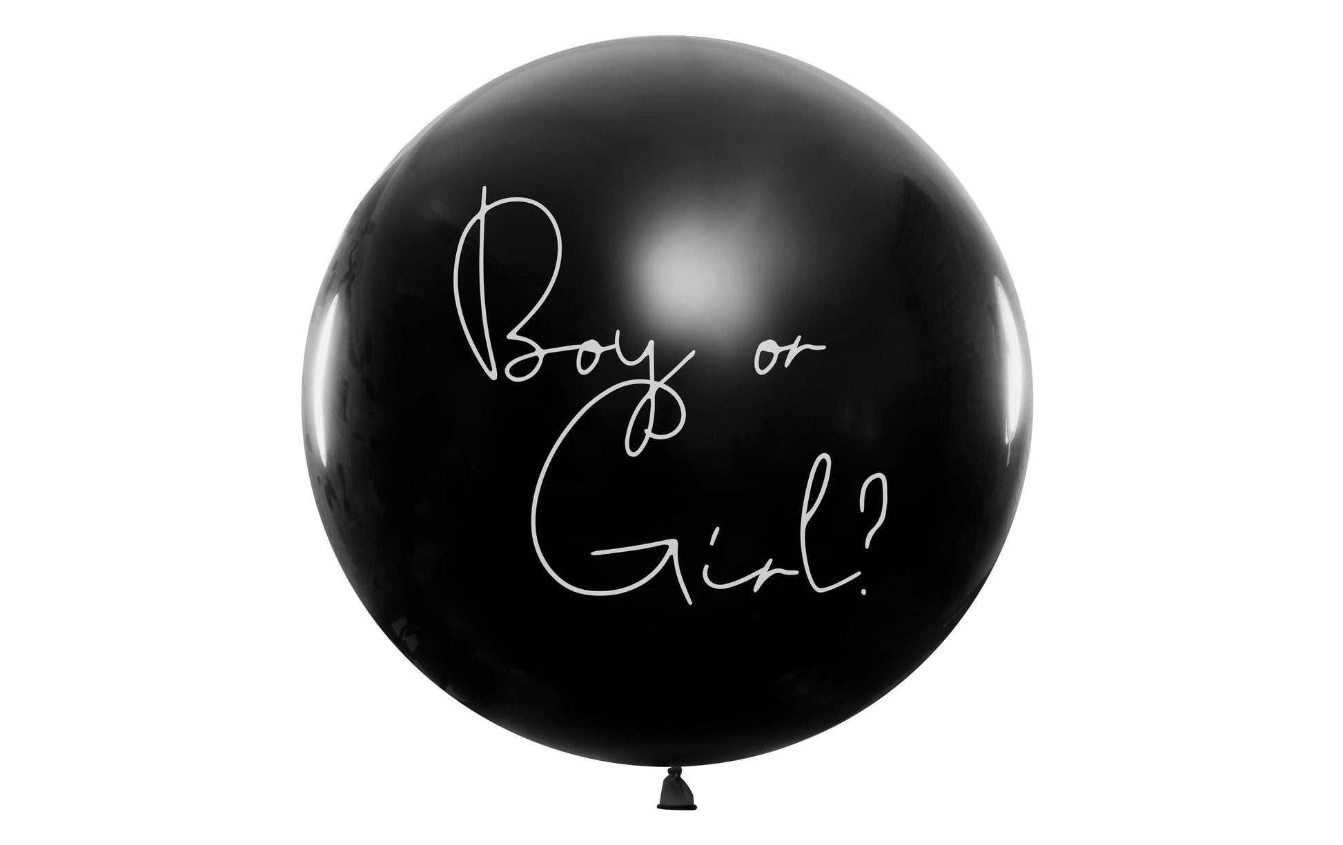 PartyDeco Gender Reveal Ballons Junge – Schwarz/Weiss – Ø 100 cm – Latex – 1 Stk