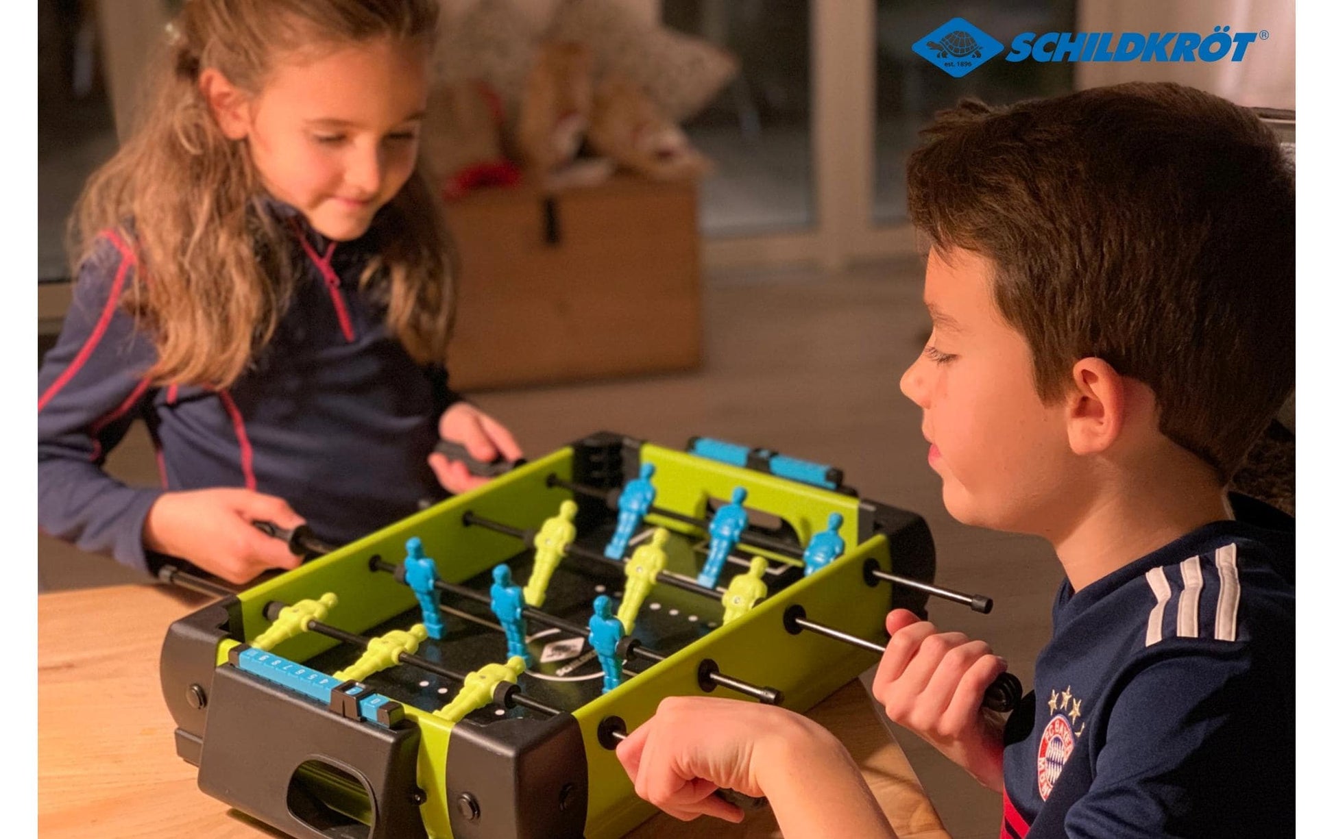 Schildkröt Funsports Mini Tischfussball – Brettspiel, 2 Spieler, ab 5 Jahren, 10 Min., EN