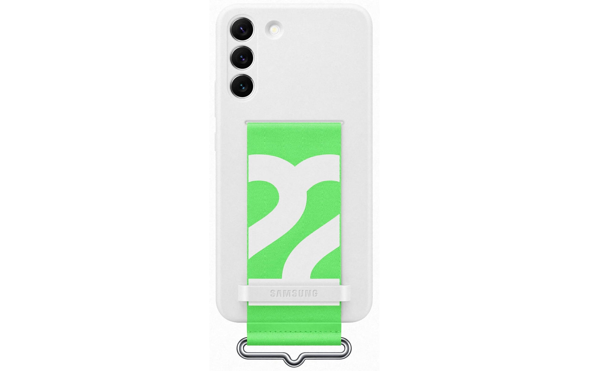 Samsung Backcover – für Samsung Galaxy S22+ – weiss – Silikon, mit Kordel