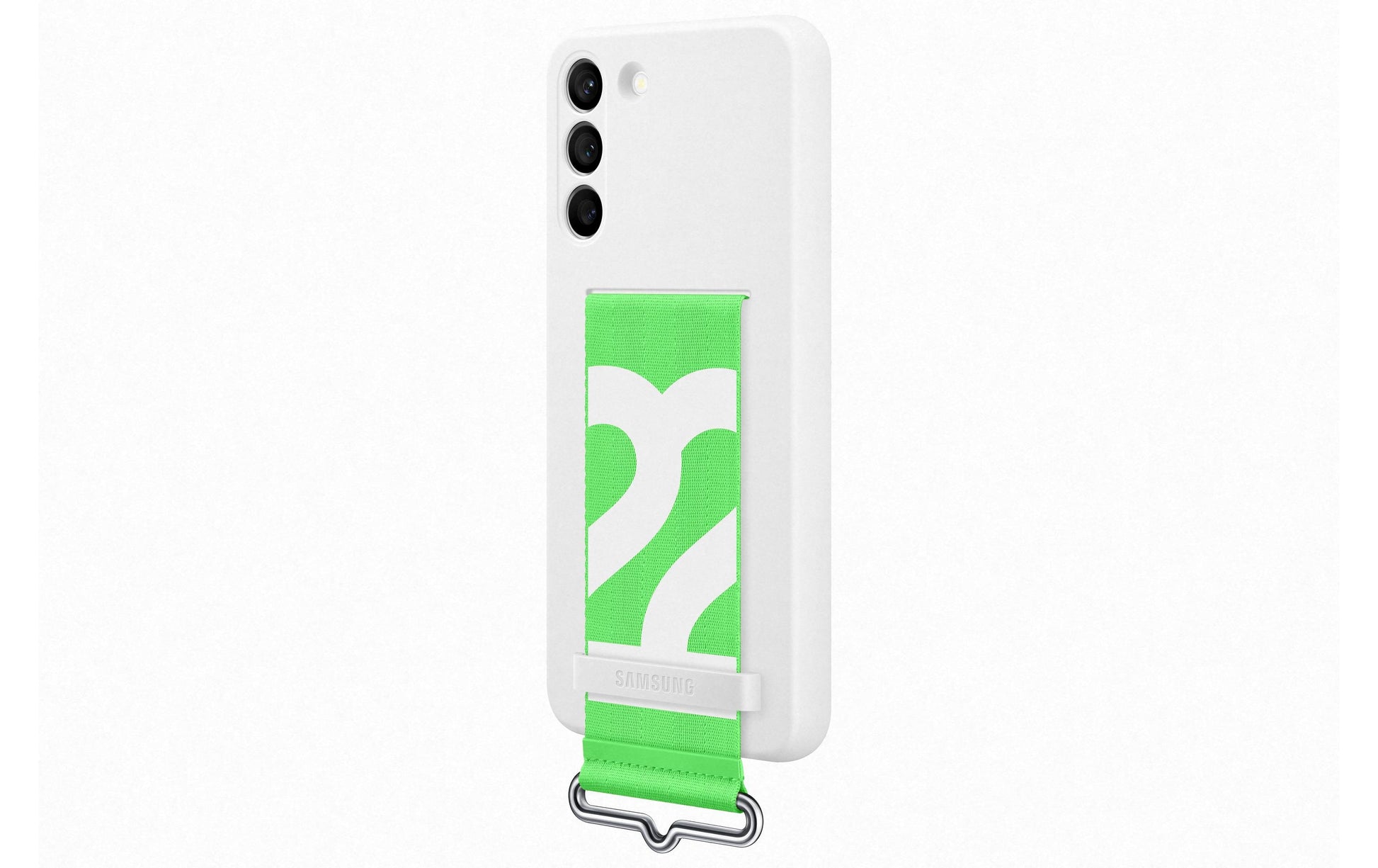 Samsung Backcover – für Samsung Galaxy S22+ – weiss – Silikon, mit Kordel