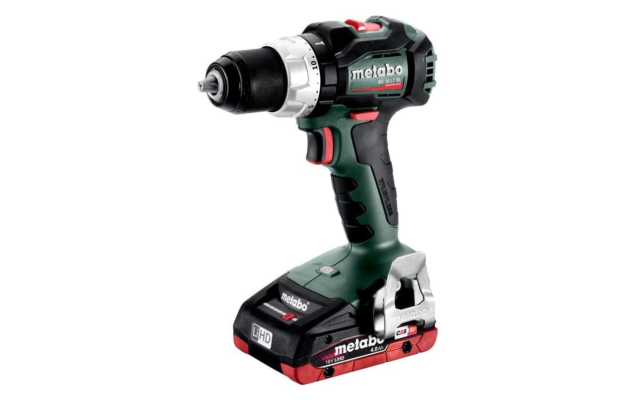 Metabo Akku-Bohrschrauber BS 18 LT BL – 18 V (CAS) – Schnellspannbohrfutter (Ø 13 mm) – 75 Nm – 2×4,0 Ah & Ladegerät