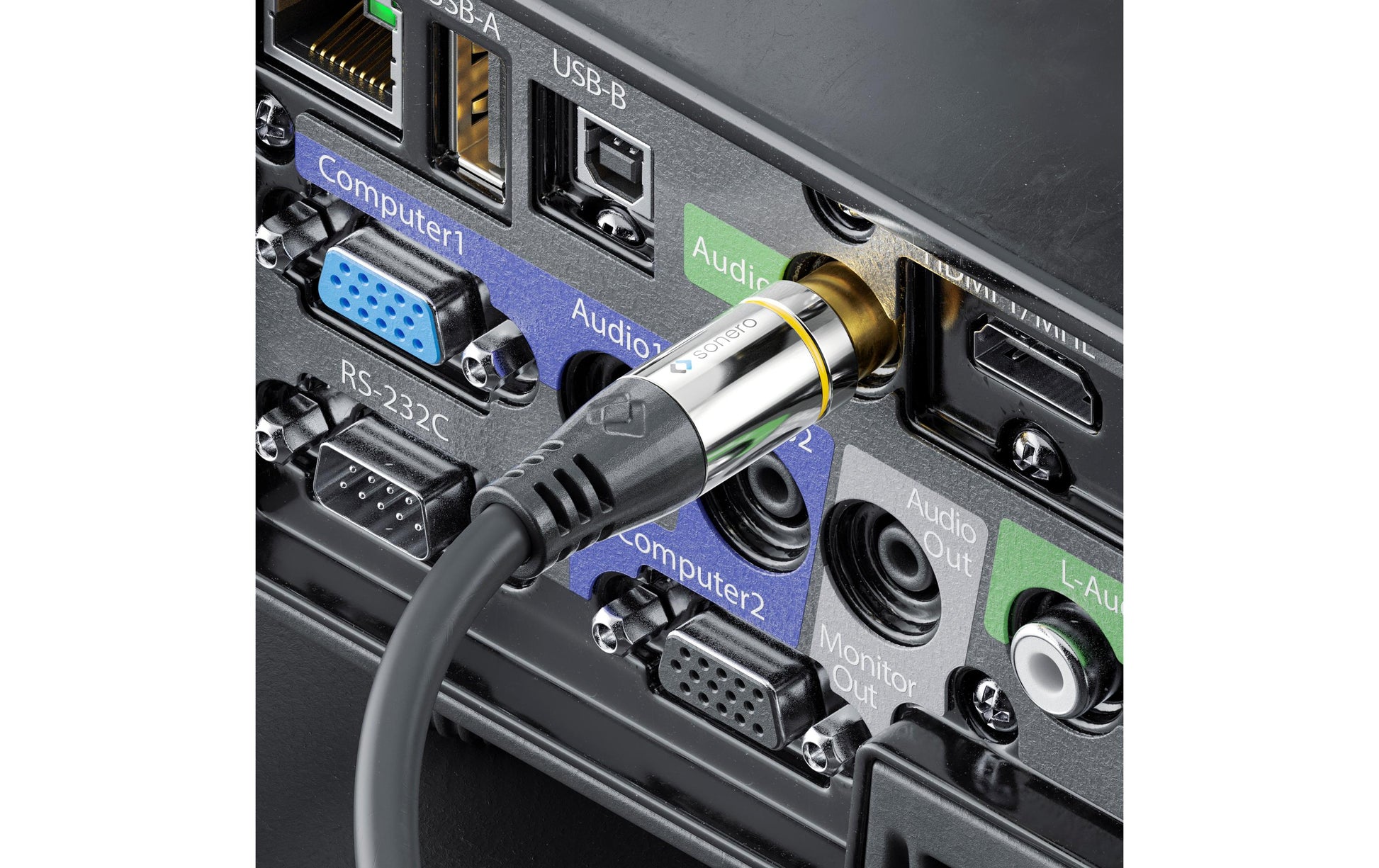Sonero Cinch-Kabel (2×) – Stecker zu Stecker – 1,5 m, vergoldete Stecker
