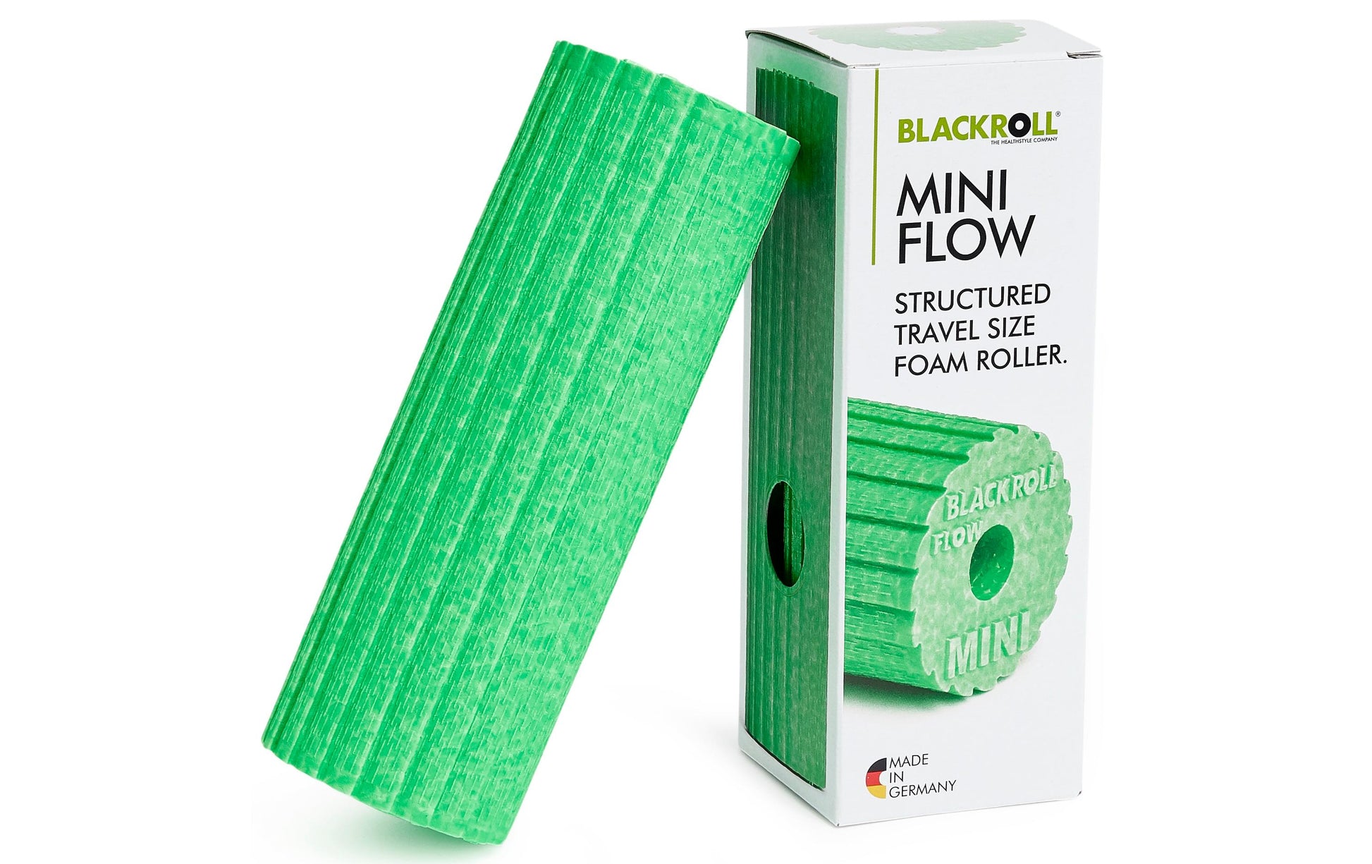 Blackroll Massagerolle Mini Flow – 6 × 15 cm, Schaum, Grün