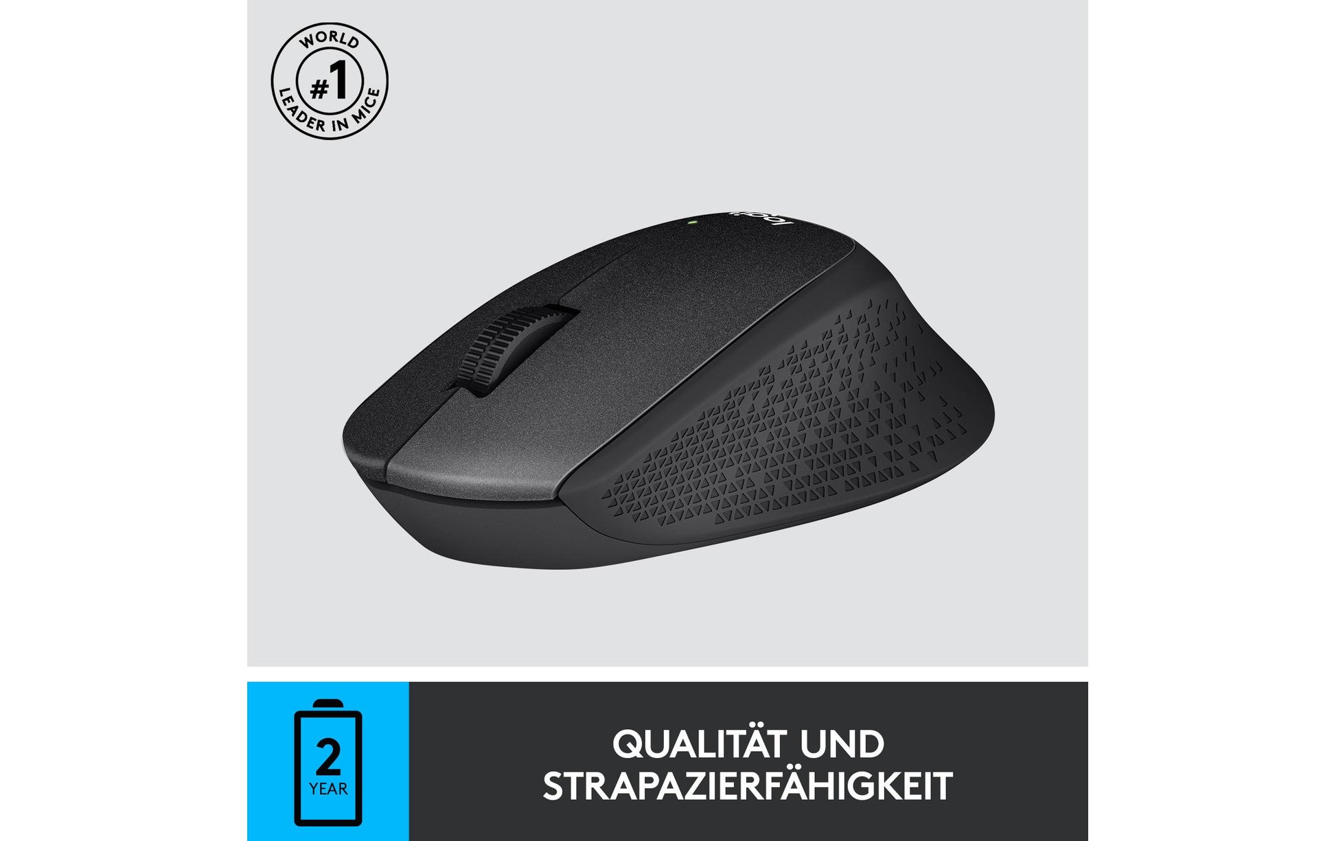 Logitech B330 Silent Plus Business-Maus – kabellos, 2,4 GHz, Silent-Tasten, schwarz