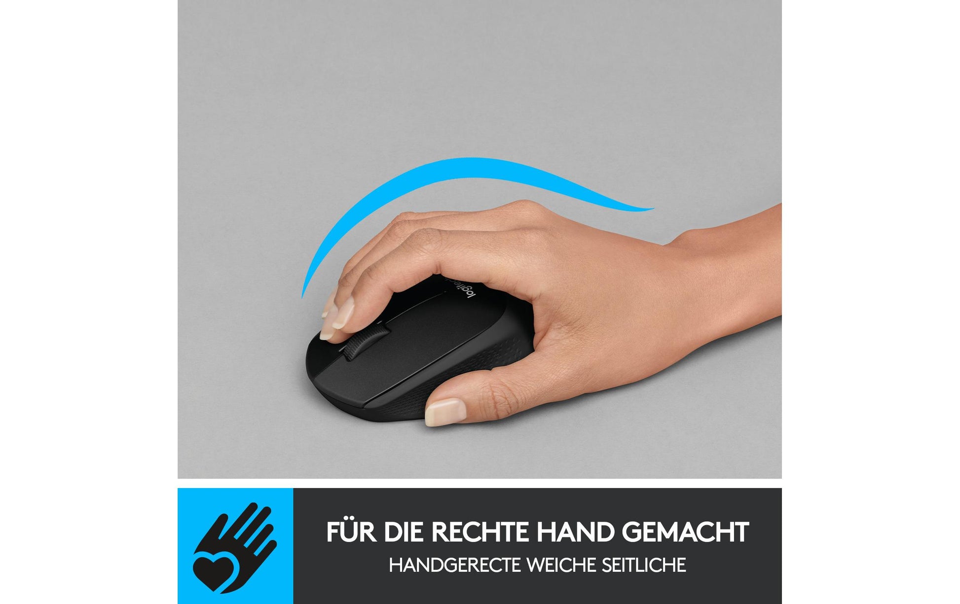 Logitech B330 Silent Plus Business-Maus – kabellos, 2,4 GHz, Silent-Tasten, schwarz