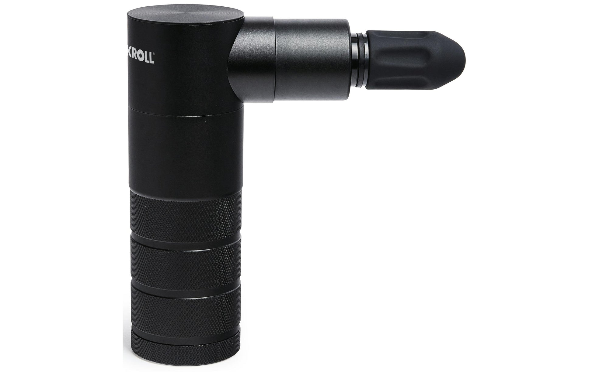 Blackroll Massagepistole – Aluminium, schwarz, 87 × 140 × 48 mm, 544 g, 4 Aufsätze