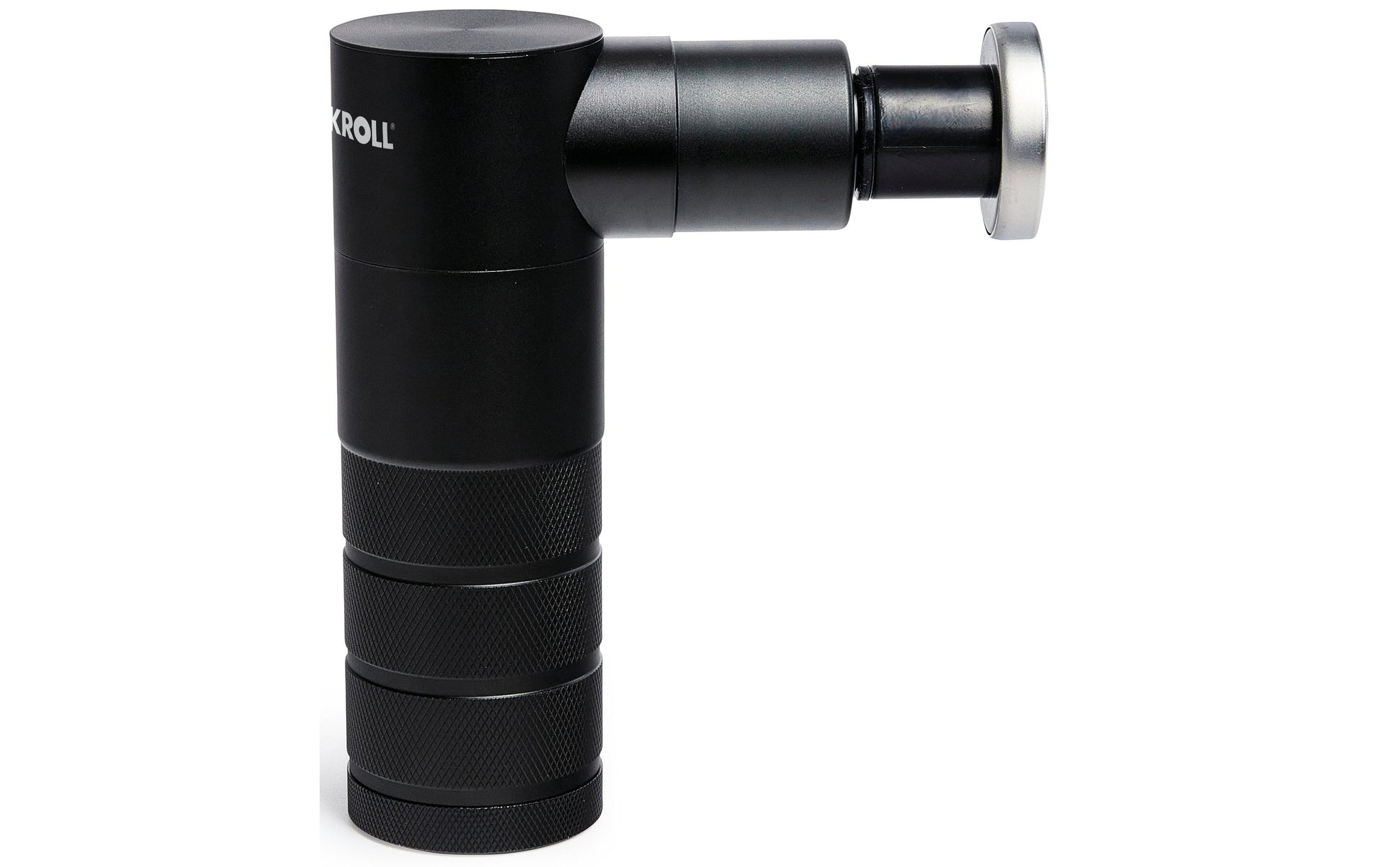 Blackroll Massagepistole – Aluminium, schwarz, 87 × 140 × 48 mm, 544 g, 4 Aufsätze