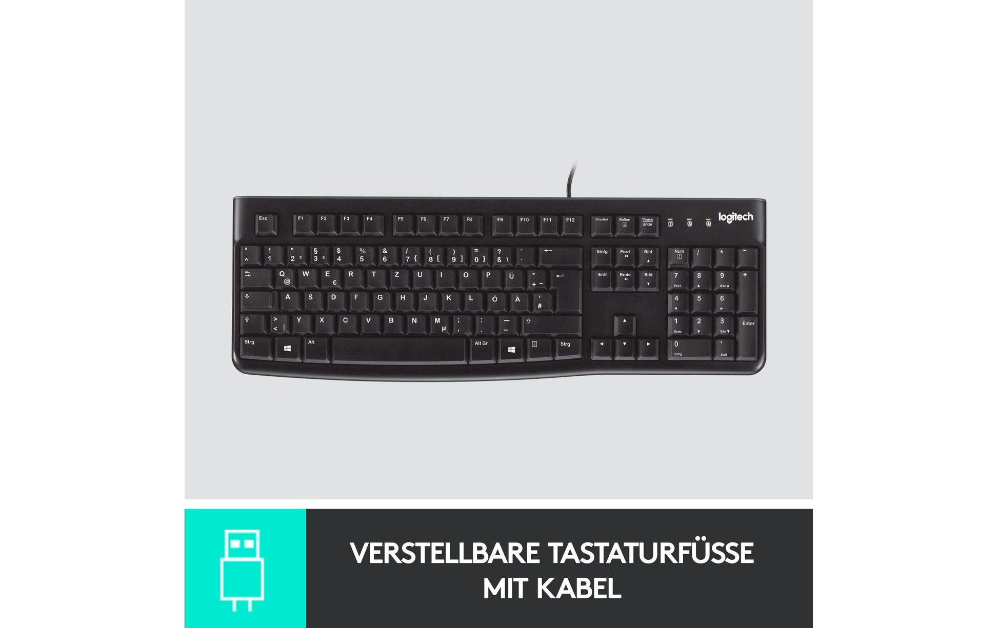 Logitech K120 – Tastatur, CH-Layout (DE-CH)