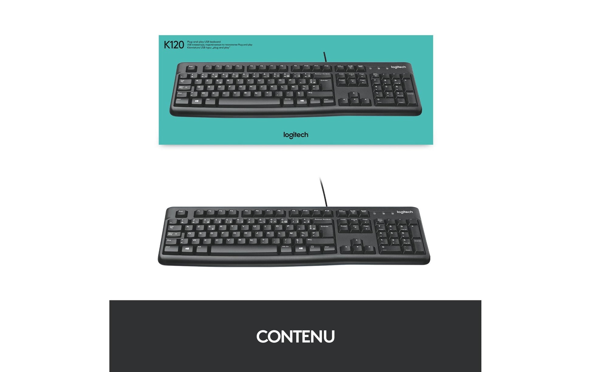 Logitech K120 – Tastatur, CH-Layout (DE-CH)