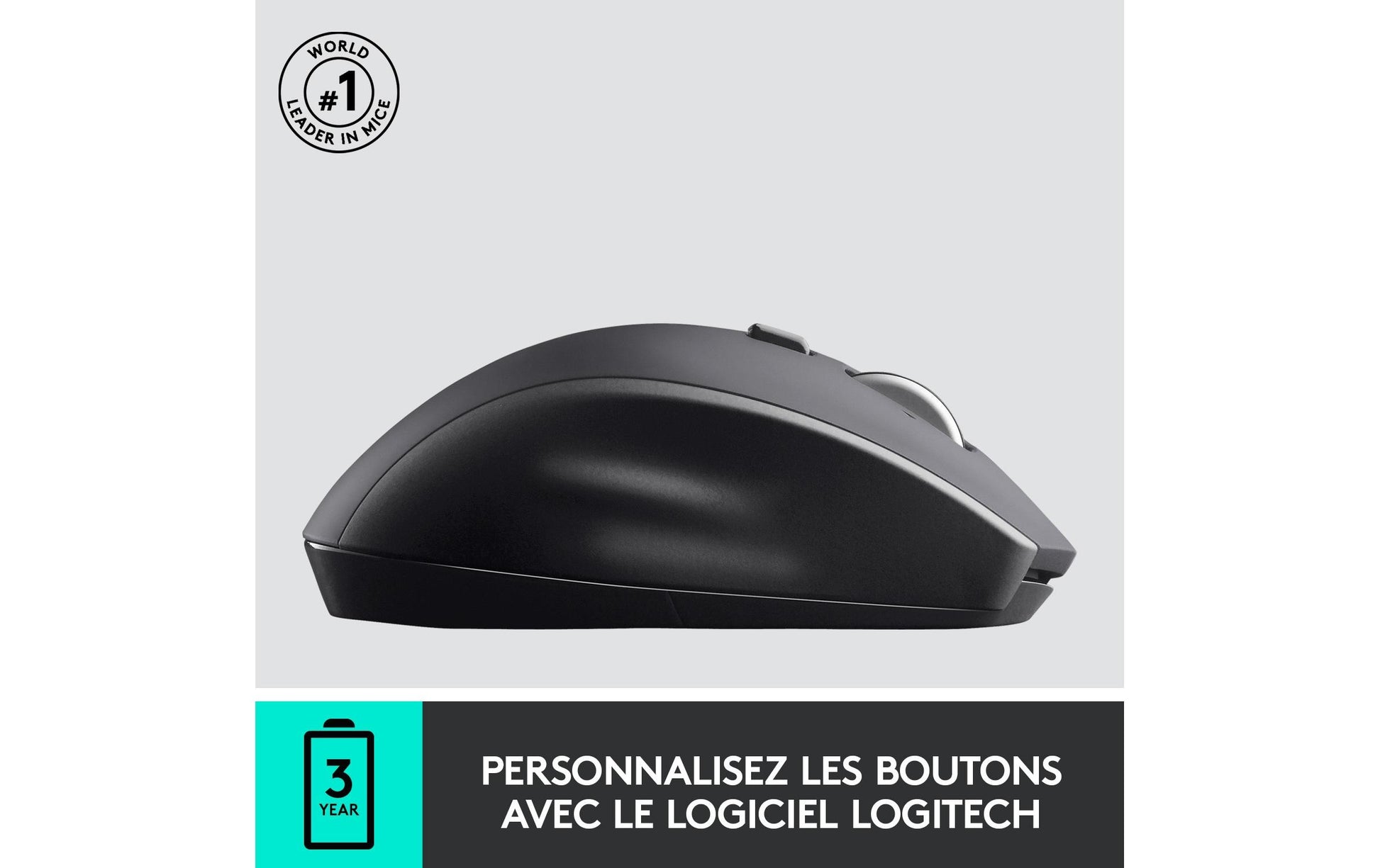 Logitech Marathon M705 – Maus – Kabellos (2,4 GHz), 1000 DPI, rechts, Anthrazit