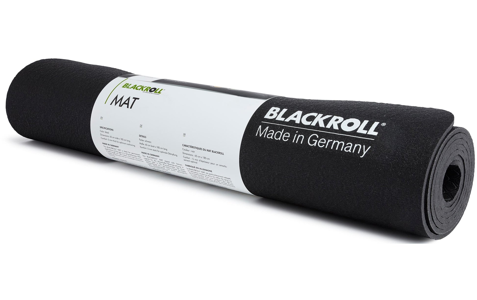 Blackroll Universal-Trainingsmatte – 185 × 65 cm, 0,5 cm – schwarz