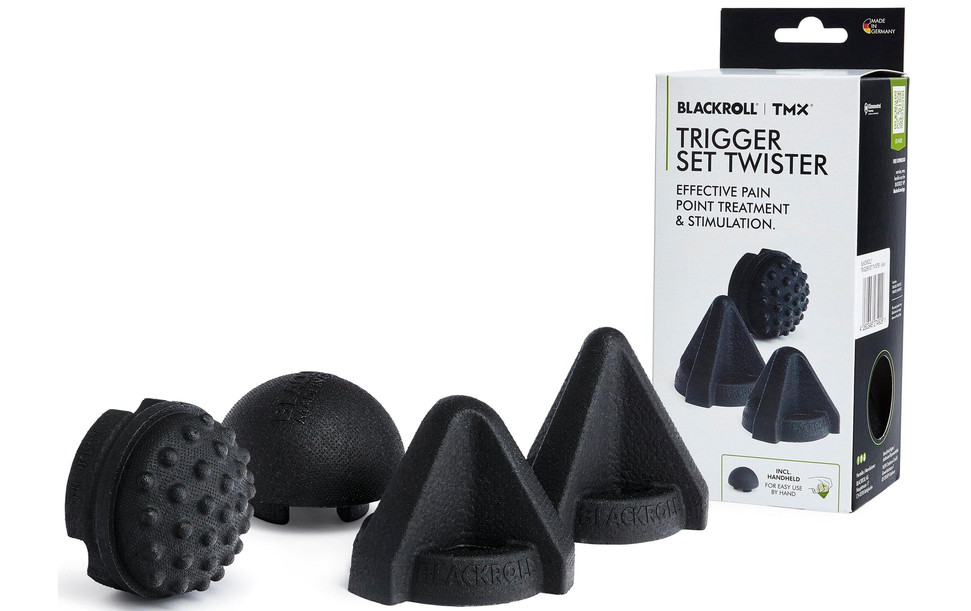 Blackroll Massage-Set – 4-teilig, Kunststoff, schwarz, 100% EPP (expandiertes Polypropylen)
