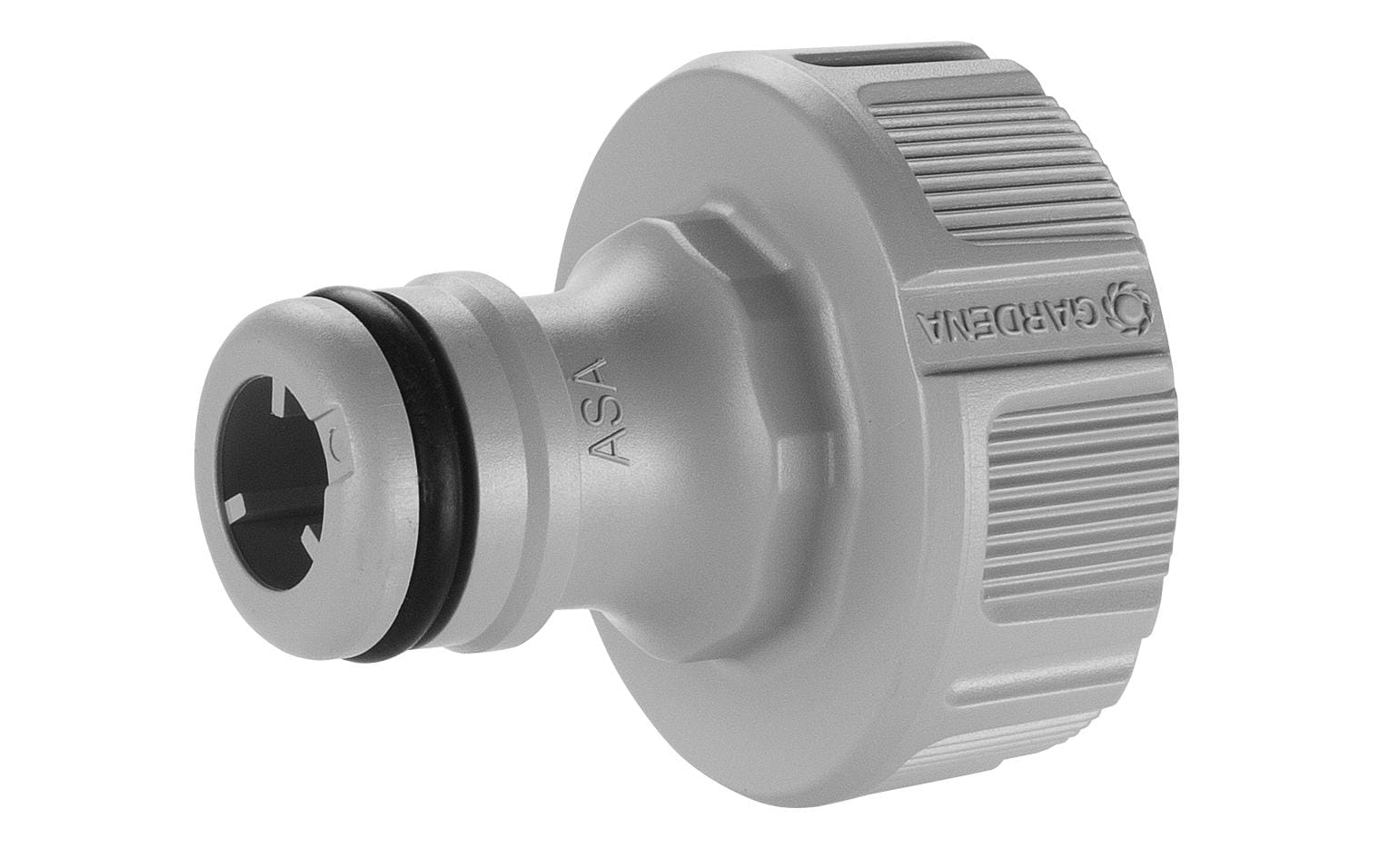 Gardena Hahnanschluss – G 1/2 (Ø 21 mm), Kunststoff, Grau, für Wasserhähne mit G 1/2-Gewinde