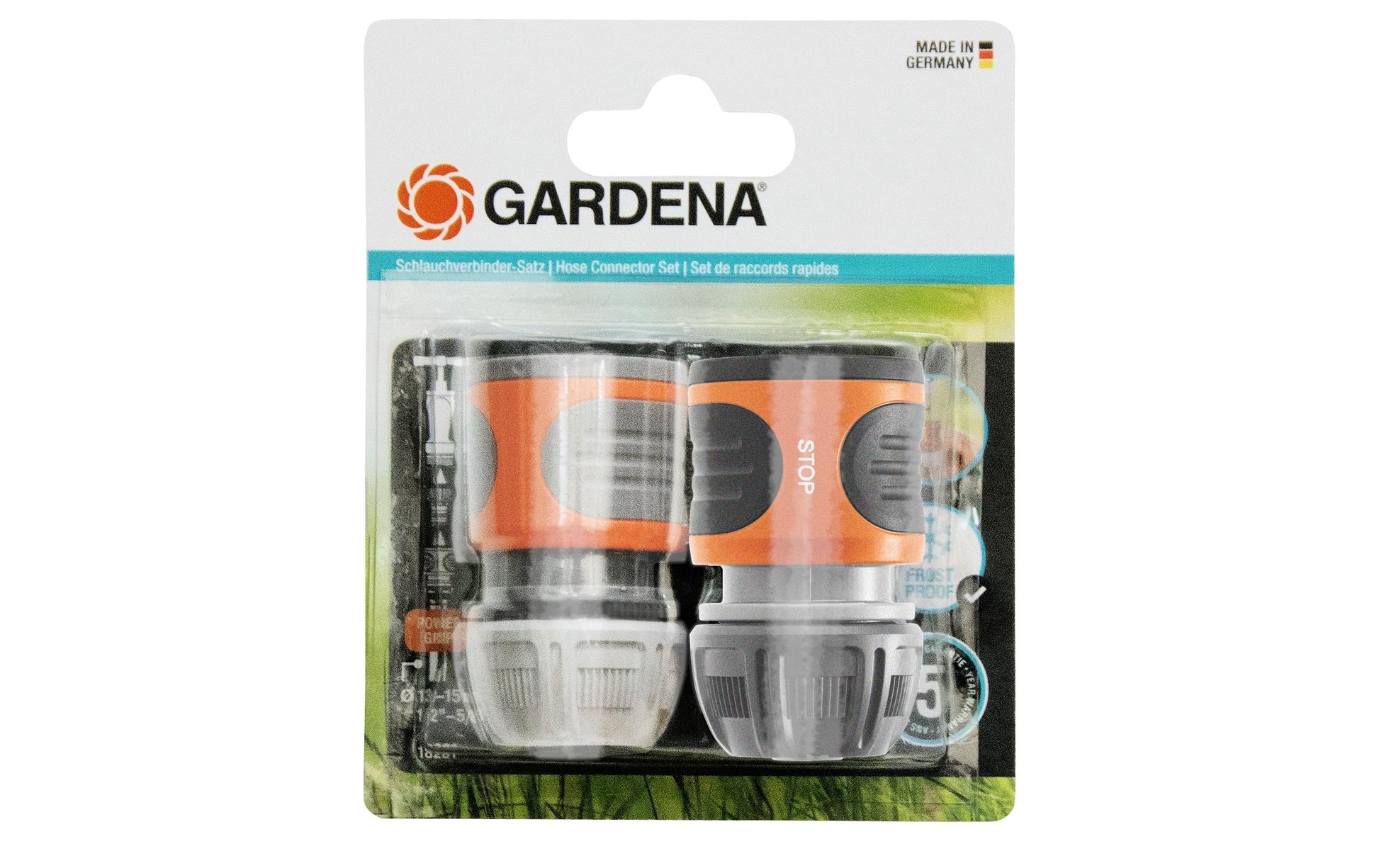 Gardena Schlauchanschluss-Set 13/15 mm Kunststoff – 2 Stk