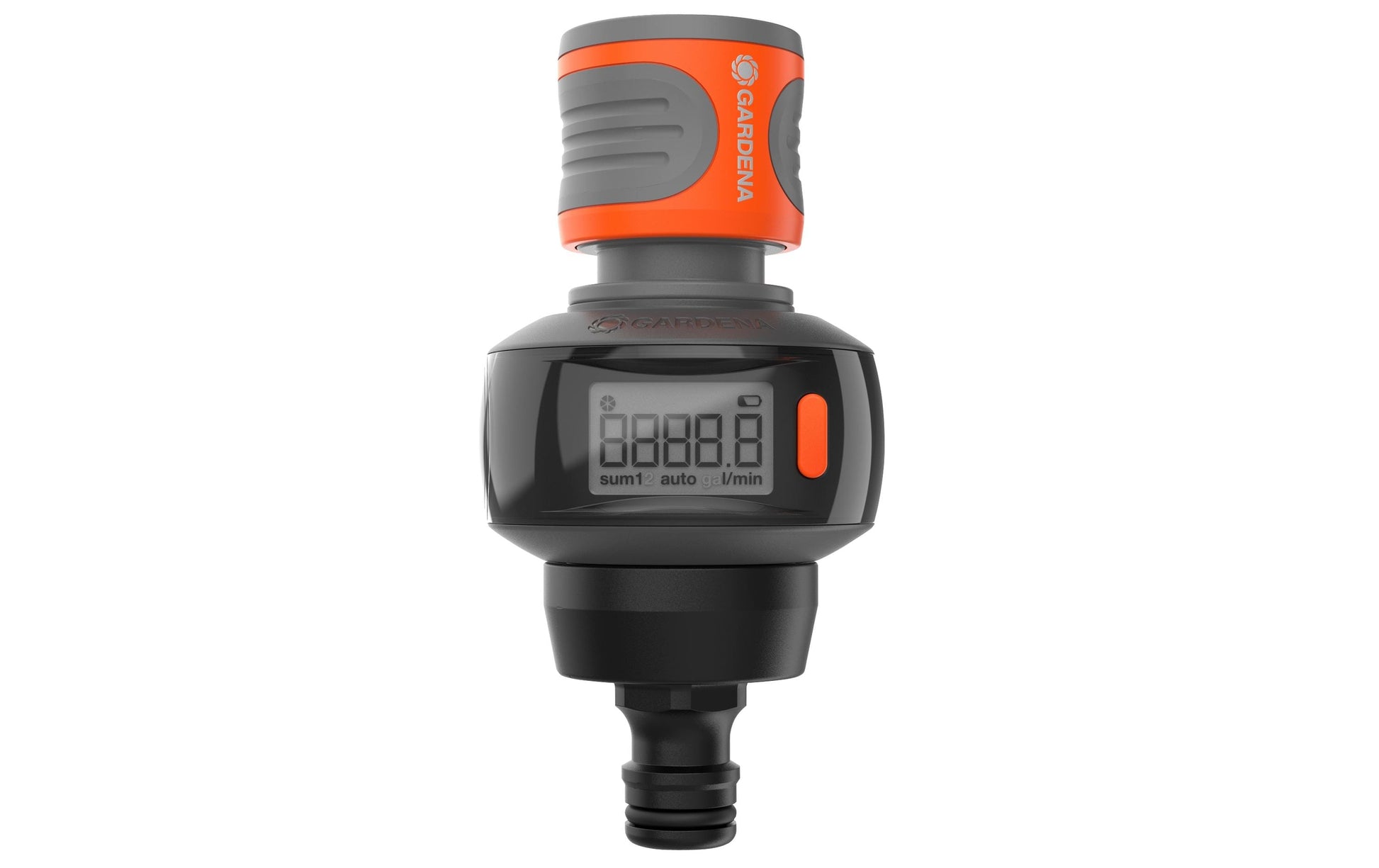 Gardena Wassermengenzähler AquaCount – Kunststoff, schwarz/grau/orange, 1 Stk.