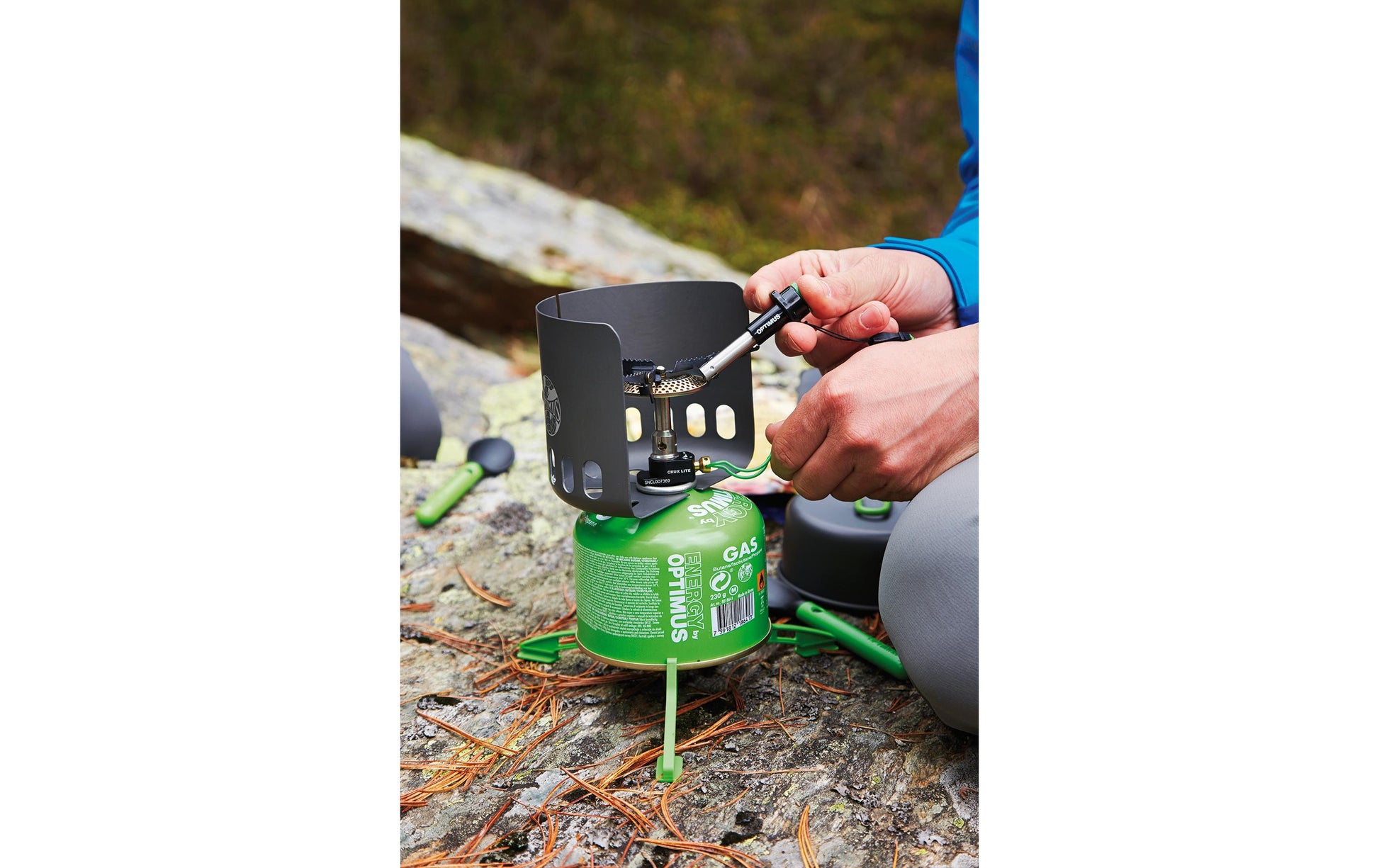 Optimus Windschutz – für Gaskartuschen – 103 × 115 × 90 mm – Grau, Aluminium