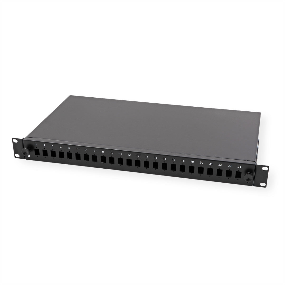 VALUE Patchpanel LWL – 24× LC/SC, 19", 1U, Schwarz