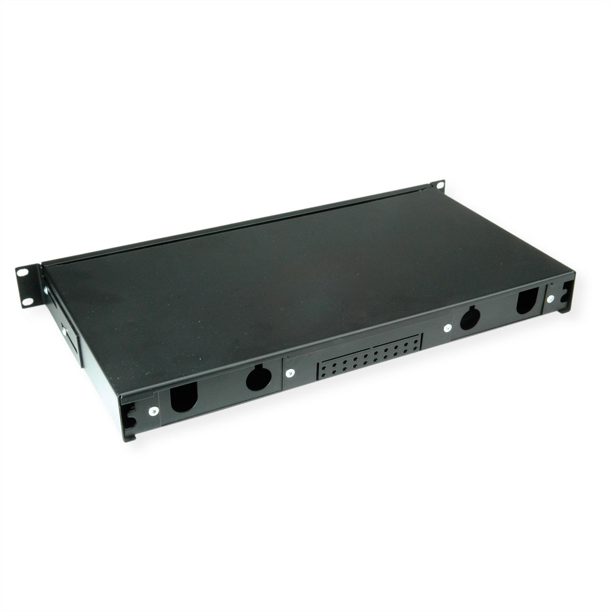 VALUE 21.99.0651 – Patchpanel 24× LC/SC, Duplex, 1U (19"), Schwarz, Stahl, 480×44×243 mm
