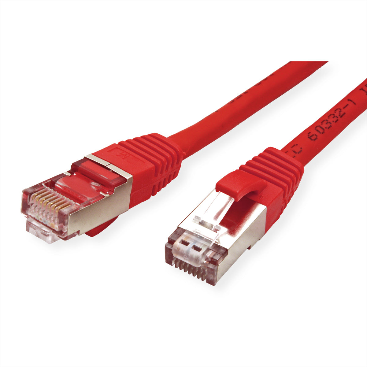 VALUE Patchkabel – Cat6 (Klasse E) S/FTP (PiMF), 7 m, rot, LSZH, RJ-45