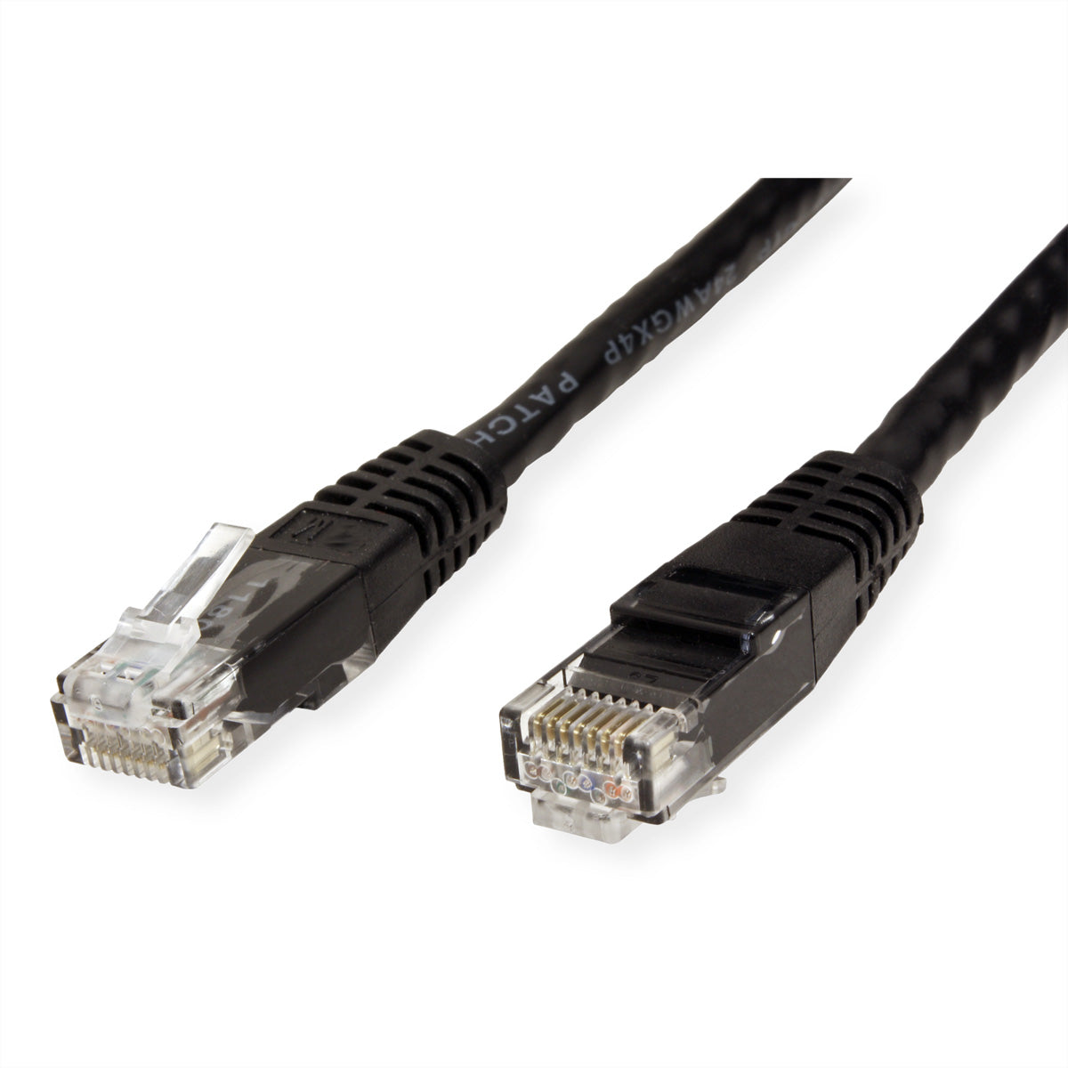 VALUE Patchkabel – Cat6 U/UTP, 2,0 m, Schwarz, RJ-45