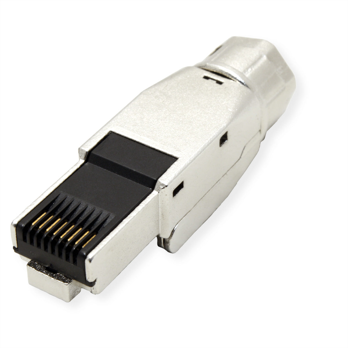 VALUE RJ-45-Stecker – Cat8.1 (Klasse I), feldkonfektionierbar, geschirmt, silber, für AWG 22–26, 5,0–8,5 mm