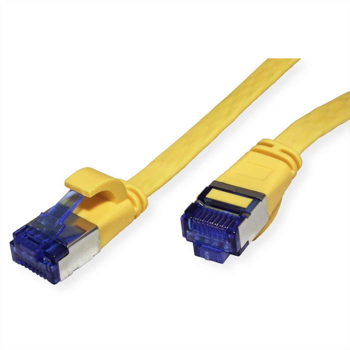 VALUE Patchkabel – Cat6A (Klasse EA) FTP, 5 m, gelb, extra flach, RJ-45