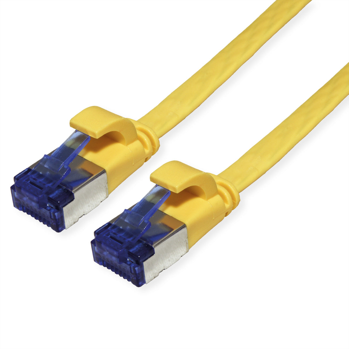 VALUE Patchkabel – Cat6A (Klasse EA) FTP, 5 m, gelb, extra flach, RJ-45