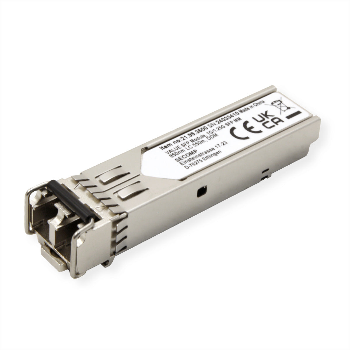VALUE 21.99.3500 SFP-Transceiver – 1,25 Gbit/s, LC, 850 nm, 550 m, Hot-Swap, für Multi-Mode-Faser