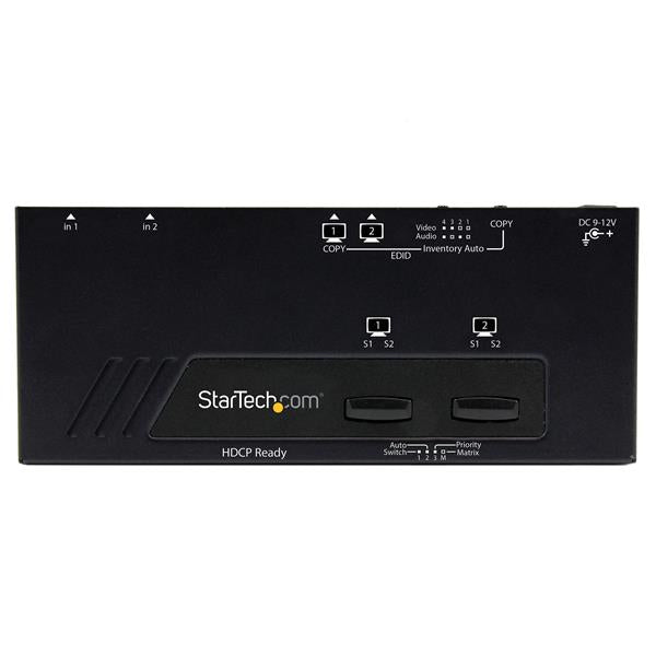 StarTech.com HDMI-Matrix, 2×2, HDMI, Auto-Switch