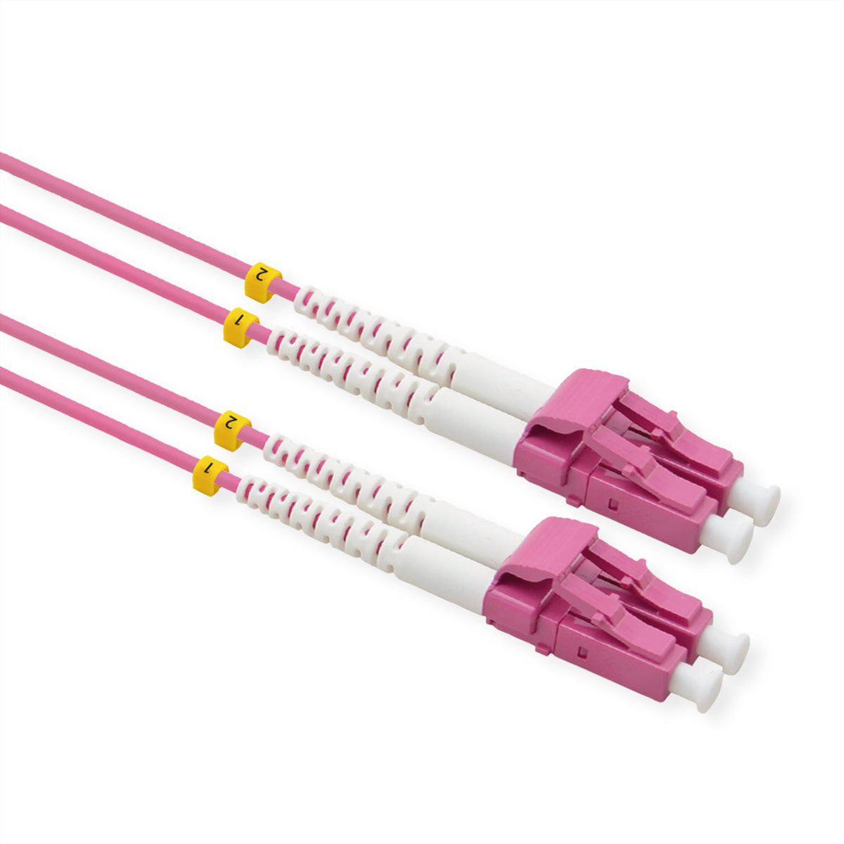 VALUE LWL-Patchkabel OM4 – LC–LC, Multimode, 0,5 m, Violett, LSOH