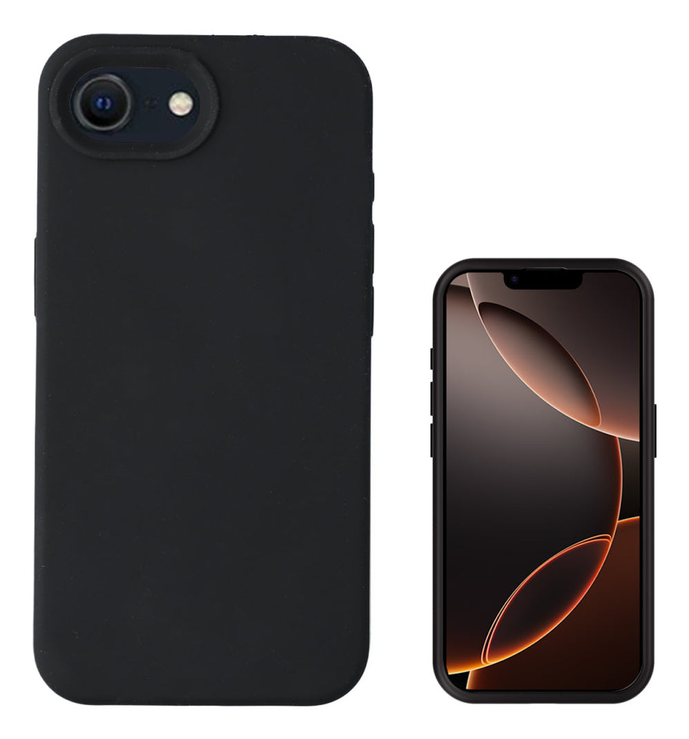 4smarts Cupertino Backcover – für Apple iPhone 16e, MagSafe, Silikon, Schwarz