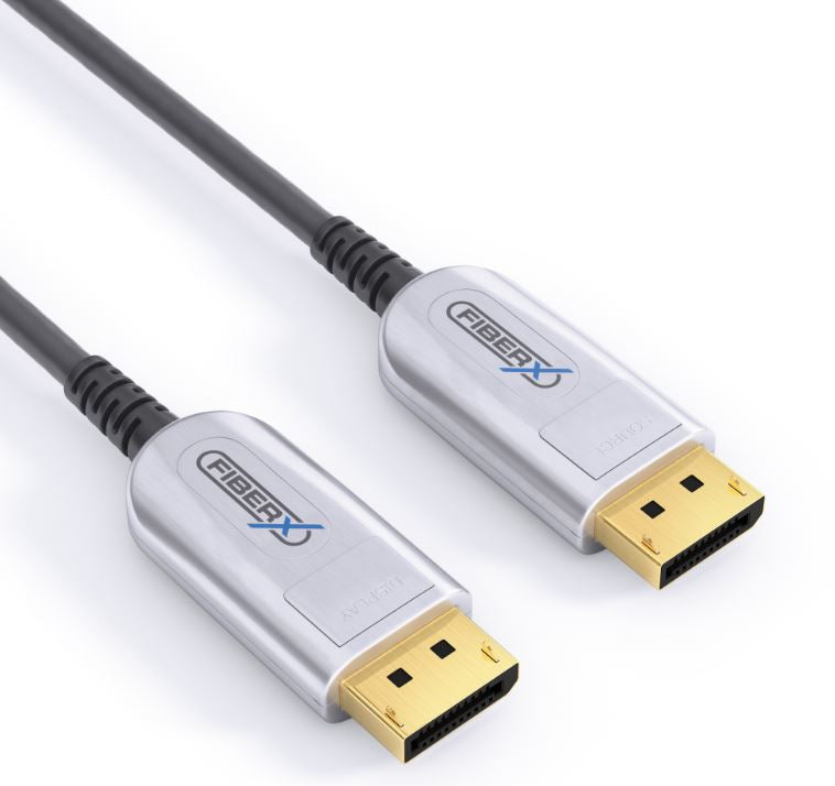FiberX HDMI Kabel HDMI 2.0 4K 60 Hz – 30 m – Grau/Schwarz
