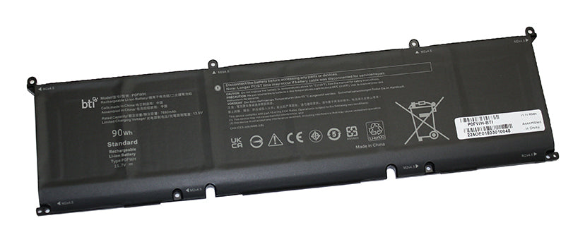 BTI Notebook-Akku – für Dell Alienware M16 R2, Inspiron 16 7640 – 90 Wh, 11,7 V – Schwarz