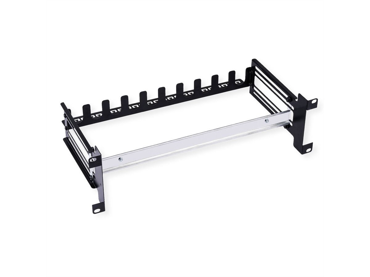 VALUE 19" Tragrahmen für Hutschienengeräte – Rack-Zubehör – 3U, Tragkraft 6 kg, Schwarz