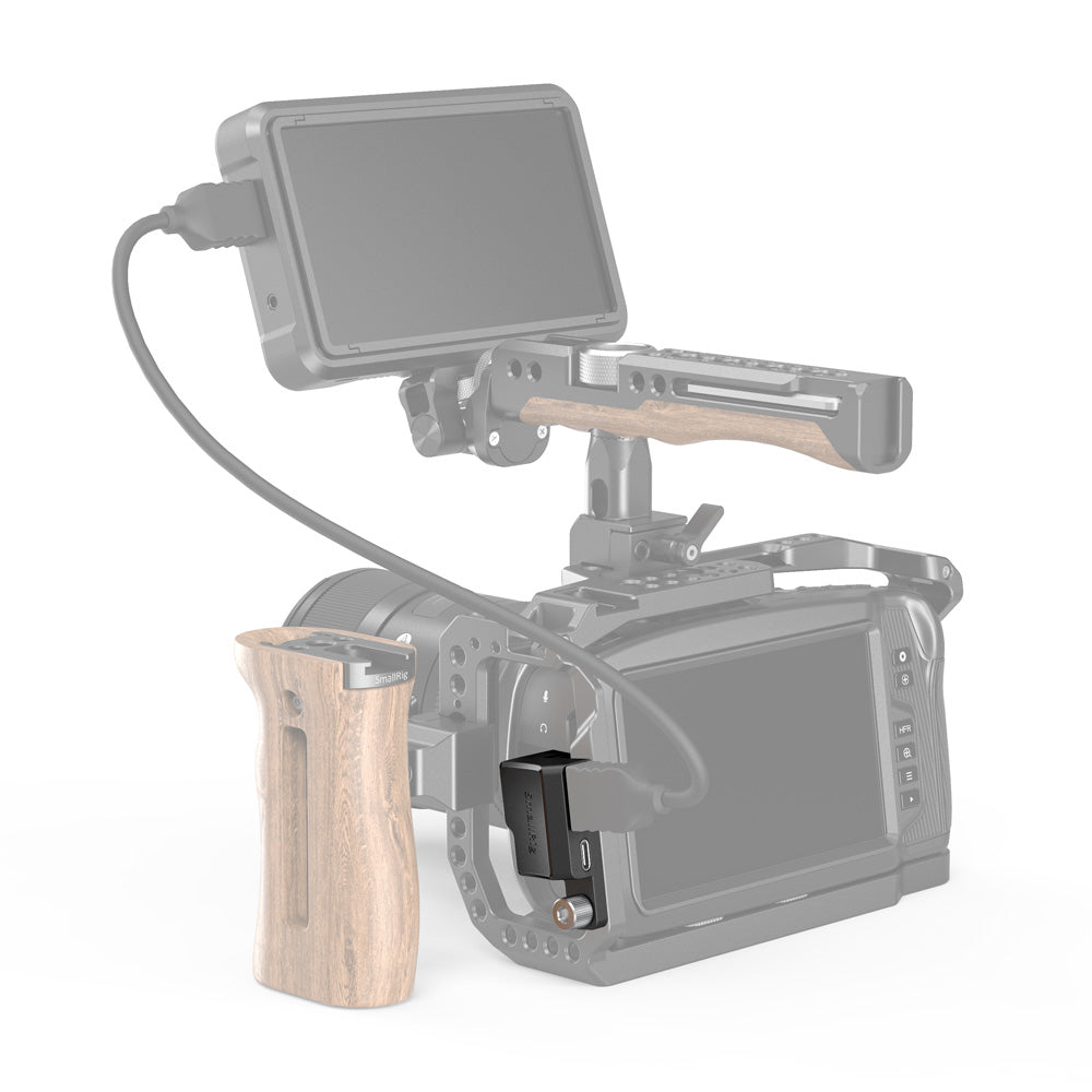 SmallRig HDMI Type-C Winkeladapter für BMPCC 4K und Cage-Modelle (z.B. 2203/2203B/CVB2254), Schwarz