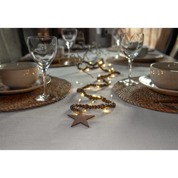 Star Trading Lichterkette Beady – Starterset, 1,5 m, Warmweiss, Braun, Batteriebetrieb, Timer, 30 LEDs