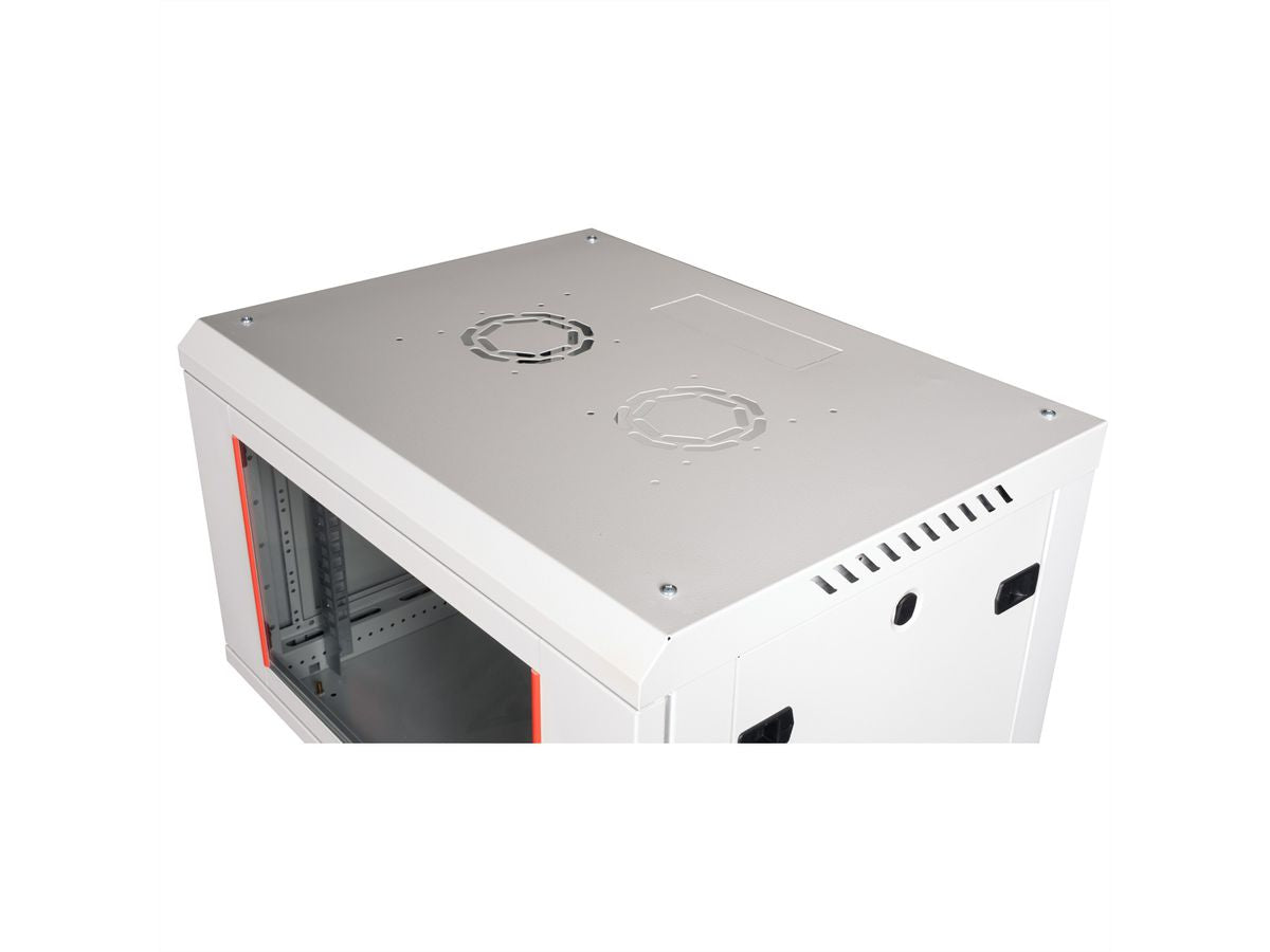 ROLINE Basic Plus – 19" Wandverteiler 6U, IP20, abschliessbar, 600 × 450 × 379 mm, lichtgrau, Stahl