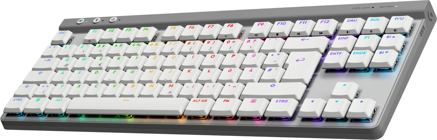 Logitech G G515 LIGHTSPEED TKL – mechanisch – Bluetooth & 2,4 GHz (Nano-Empfänger) – QWERTZ (DE) – Weiss