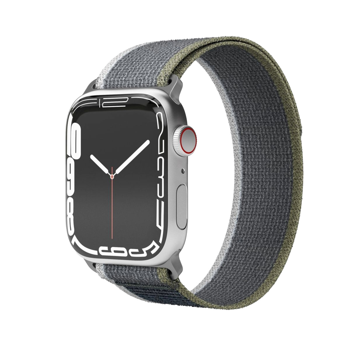 Vonmählen Trekking Case 1 – Armband – für Apple Watch 38 mm, 40 mm, 41 mm, Grün/Grau, Nylon