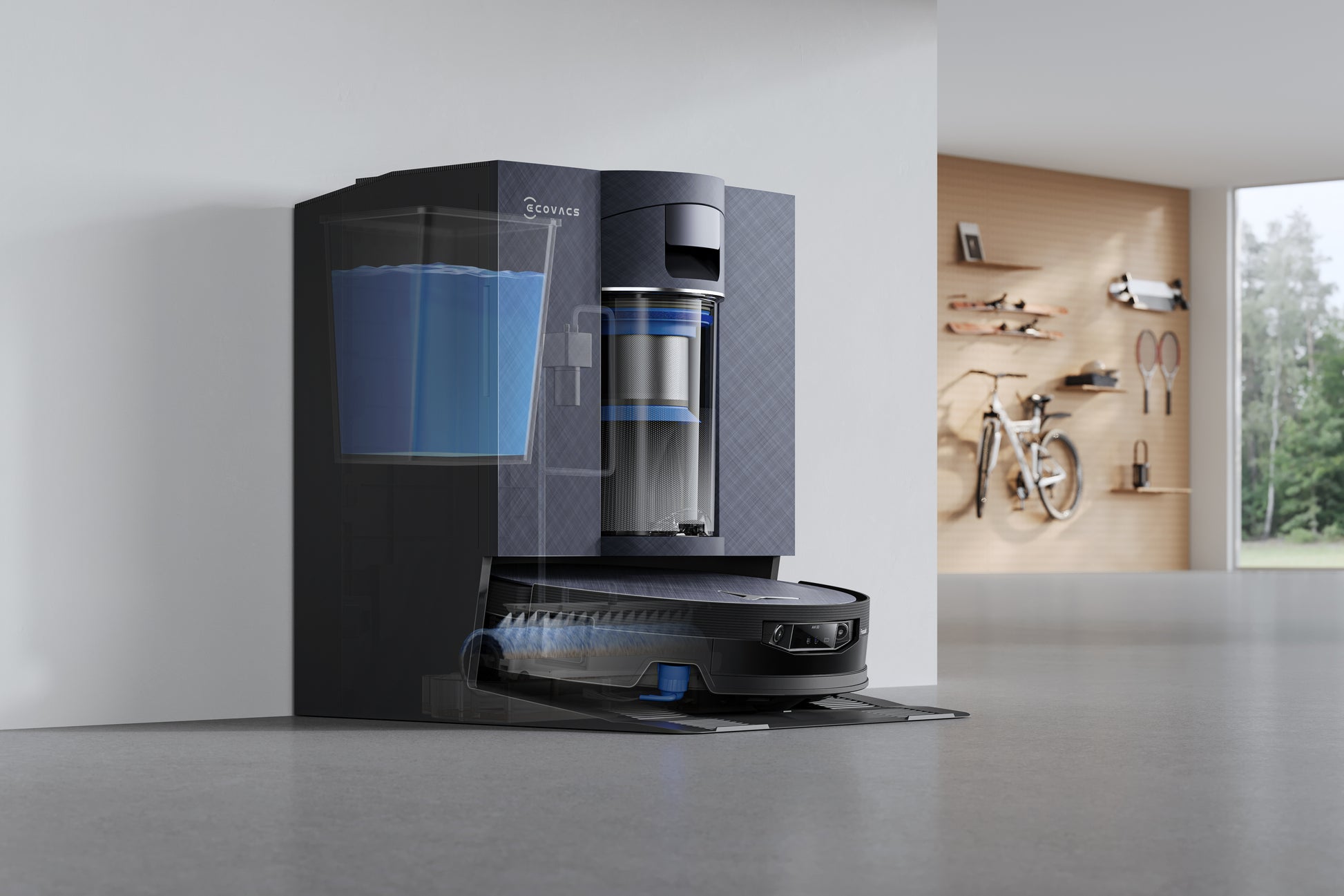 Ecovacs Saugroboter DEEBOT X12 OmniCyclone, mit Absaugstation, mit Wischfunktion – 22000 Pa, 497 min