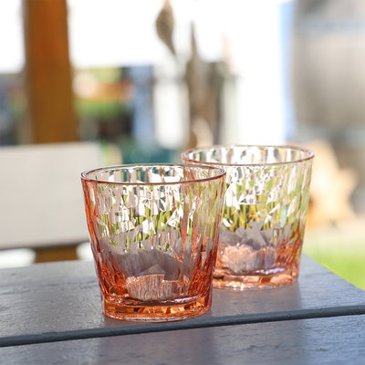 koziol Trinkglas – 2er Set, 250 ml, Ø 9,1 cm, H 8,7 cm, Kunststoff, Rosa, spülmaschinenfest