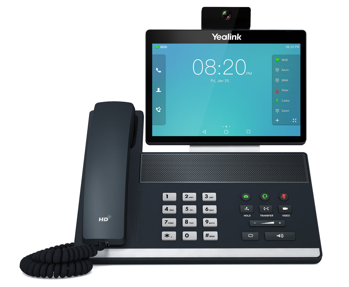 Yealink VP59 SIP-Edition – WLAN-Telefon (Handgerät), PoE, 8" Touchscreen, Schwarz