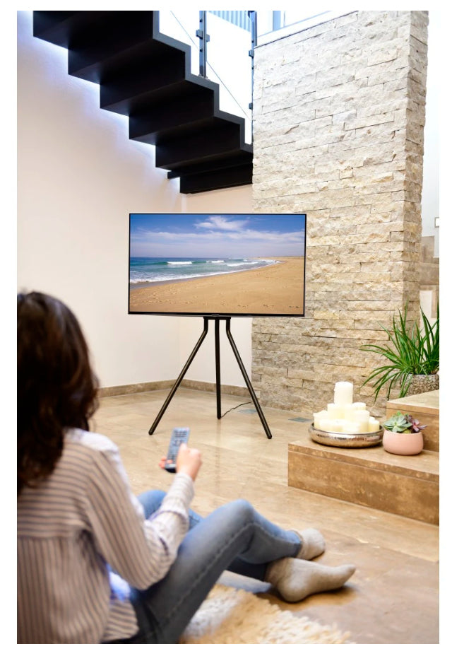 Hama Bodenständer – 37–75" – VESA 300×200–600×400 – bis 40 kg, Höhenverstellbar, Kabelführung – 00220870